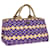 PRADA Canapa GM Tote Bag Canvas Purple Yellow BN1872 Auth yk10264 Cloth  ref.1237729