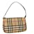 BURBERRY Nova Check Accessory Pouch Coated Canvas Beige Black Auth 65593 Cloth  ref.1237749