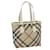 BURBERRY Nova Check Tote Bag Coated Canvas Beige Auth ep3030 Cloth  ref.1237860