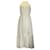 Michael Kors Collection Optic White Cotton and Silk Crepon Blend Halter Dress  ref.1237913