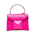 Bolso satchel mini con tachuelas Valentino rosa Cuero  ref.1237926