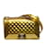 Boy Bolso mediano con solapa de charol Chanel dorado Cuero  ref.1237941