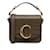 Chloé Bolso satchel Chloe Mini C de cuero repujado marrón Castaño  ref.1237944