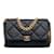Blaues Chanel Large 19 Umhängetasche mit Klappe Leder  ref.1237976