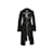 Cappotto lungo in lana Mackage nera con finiture in pelle taglia US XS Nero  ref.1238011