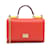 Dolce & Gabbana Portafoglio arancione Dolce&Gabbana Mini Miss Sicily Von con borsa a catena Pelle  ref.1238018