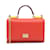 Dolce & Gabbana Portefeuille orange Dolce&Gabbana Mini Miss Sicily Von sur sacoche à chaîne Cuir  ref.1238018