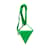 Pochette triangulaire en cuir vert Bottega Veneta avec pochette à bandoulière  ref.1238044