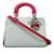 Gray Dior Mini Diorissimo Tricolor Satchel Leather  ref.1238066
