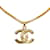 Collier pendentif CC Chanel doré Or jaune  ref.1238078