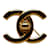 Goldene Chanel CC Drehverschluss-Brosche Metall  ref.1238079