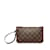 Brown Louis Vuitton Damier Ebene Neverfull Pochette Pouch Leather  ref.1238081