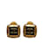 Boucles d'oreilles à clip CC carrées dorées Chanel Or jaune  ref.1238204