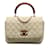Bolsa Chanel Tweed Branca Knock em Madeira Branco  ref.1238233