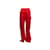 Pantaloni cargo in lino rossi Alice + Olivia taglia US 8 Rosso Biancheria  ref.1238257
