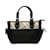 Black Burberry Leather-Trimmed Nova Check Handbag  ref.1238267