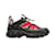 Schwarze und mehrfarbige Burberry Arthur Low-Top-Sneaker, Größe 38.5 Gummi  ref.1238286