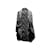 Vintage gris y negro Alexander McQueen estampado abstracto seda encogimiento de hombros tamaño O/S  ref.1238331