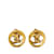 Goldene Chanel CC-Ohrclips Vergoldet  ref.1238384