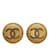 Pendientes de clip Chanel CC dorados Chapado en oro  ref.1238386