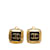 Goldfarbene, quadratische CC-Ohrclips von Chanel Golden Gelbes Gold  ref.1238387