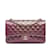 Bolso de hombro con solapa y forro de piel de cordero iridiscente clásico mediano Chanel morado Púrpura Cuero  ref.1238429