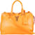 Saint Laurent Orange Leather Y Cabas Handbag Cloth  ref.1238457