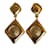 Gold Chanel CC Dangling Clip-On Earrings Golden Metal  ref.1238464