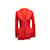 Roter Alexander McQueen Woll-Cardigan mit Schößchen, Größe US M Wolle  ref.1238511