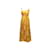 Autre Marque Vintage Yellow Branell Floral Jacquard Gown Size US M/l Synthetic  ref.1238515