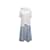 Autre Marque Vestido tricot branco e azul claro Comme Des Garcons em camadas tamanho US S Sintético  ref.1238517