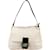 Fendi Mamma-Umhängetasche aus Baumwolle mit Marmorschnalle Weiß Leinwand  ref.1238535