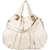 Gucci Hobo-Tasche mit GG-graviertem Monogramm Weiß Leder  ref.1238548