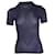 Autre Marque Dion Lee Basket-Weave Polo Shirt in Navy Blue Viscose Cellulose fibre  ref.1238571