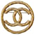 Broche Chanel Gold CC Dourado Metal Banhado a ouro  ref.1238712