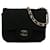 Bolsa com cinto Chanel Black CC Jersey com aba e corrente Preto Algodão Pano  ref.1238719
