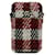 Porta cellulare Chanel con catena in tweed rosso Panno  ref.1238723