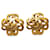 Chanel Gold CC Clip On Earrings Golden Metal Gold-plated  ref.1238728
