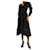 Proenza Schouler Robe midi froncée noire à découpes - taille XS Coton  ref.1238739