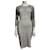 Diane Von Furstenberg Vestido DvF Haven com estampa de listras lisonjeiras Preto Branco Lã Elastano Fibra de celulose  ref.1238790