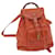 GUCCI Bamboo Backpack Leather Orange 003 2058 0030 Auth FM3138  ref.1238828