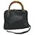 GUCCI Bamboo Hand Bag Leather 2way Black 000 1448 Auth ep3166  ref.1238850