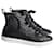 Hermès Sneakers alte unisex Jimmy Nero Pelle  ref.1238958