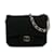 Bolsa preta Chanel CC Jersey com aba e cinto com corrente Preto Couro  ref.1239028