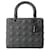 Christian Dior Matte Black 2022 Medium Lady Dior bag Leather  ref.1239126