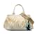 Prada White Feather-Trimmed Canapa Satchel Cloth Cloth  ref.1239148