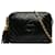 Chanel Crossbody preto em pele de cordeiro Chevron Couro  ref.1239175