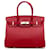 Birkin Hermès rojo Epsom 30 Roja Cuero Becerro  ref.1239176