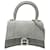 Bolso satchel mini reloj de arena con purpurina gris Balenciaga Poliéster Paño  ref.1239184