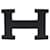 Hermès NEUF BOUCLE DE CEINTURE HERMES BOUCLE H 5382 EN METAL PLAQUE PVD MAT NOIR BUCKLE  ref.1239245